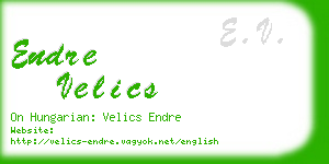 endre velics business card